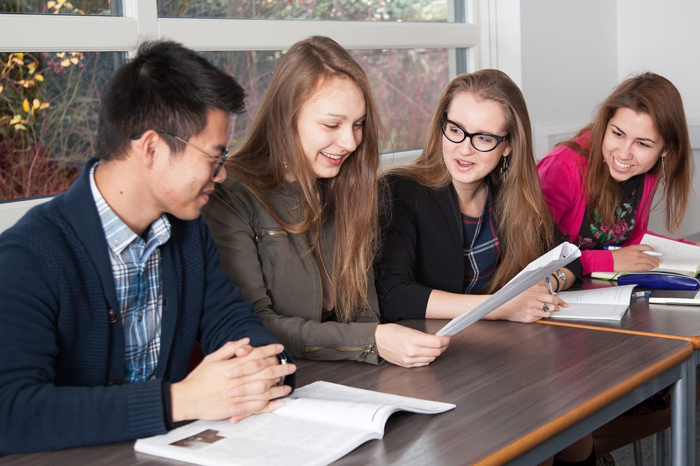 A group of students at a table